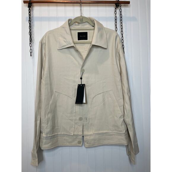 NWT Peter & Ash Men’s Natural Button Basic Jacket Size L - Picture 1 of 6
